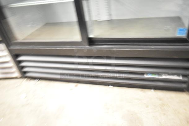 2020 True GDM-41SL-48-HC-LD commercial 2-door reach-in cooler with poly-coated racks, 115V, 1 phase, excellent condition.