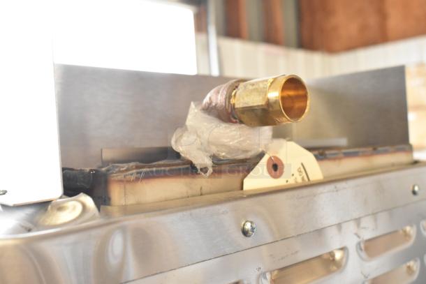 2025 Cleveland 24CGA10 stainless steel steam cabinet, brand new, scratch and dent, 2 decks, 125,000 BTU, visible tag.