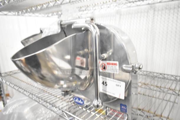 BRAND NEW Globe metal commercial pelican head with blade frame, no blade. Includes warning label and Globe logo.