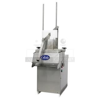 Brand new Globe GSCS2 metal commercial electric cheese shredder, 65 lb./min capacity, countertop model.