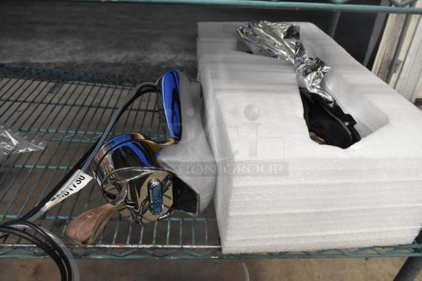 Brand new 2022 La Marzocco Modbar MR. 10 EB espresso module with chrome finish and original packaging, 4 taps included.