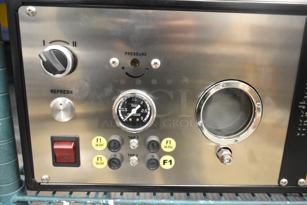 Brand new 2022 La Marzocco Modbar Espresso AV System, Model MR. 10 EB, featuring pressure gauge, refresh dial, and labeled switches.