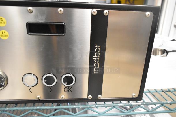 Brand new 2022 La Marzocco Modbar MR. 10 EB espresso system, stainless steel, with control panel and labeling in view.