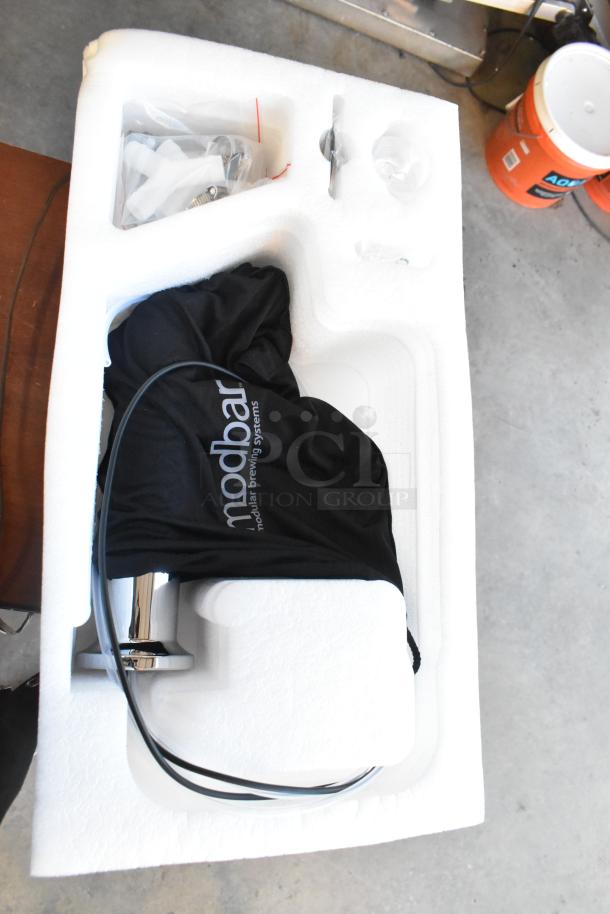 Brand new 2022 La Marzocco Modbar Espresso AV System, MR. 10 EB model, with undercounter machine, 4 taps, in packaging.