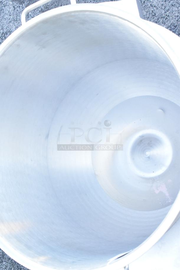 BRAND NEW Varimixer VBOWL-60, 60-quart stainless steel commercial mixing bowl, pristine condition, handles visible.