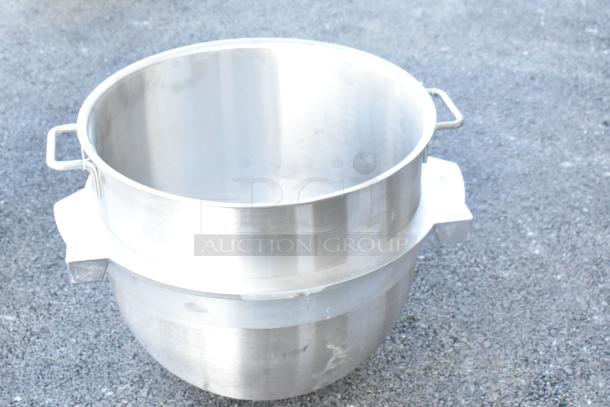 Brand new Varimixer VBOWL-80 stainless steel 80 quart mixing bowl, commercial grade, with side handles.