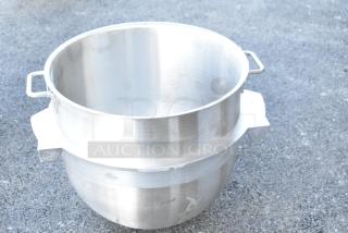 Brand new Varimixer VBOWL-80 stainless steel 80 quart mixing bowl, commercial grade, with side handles.
