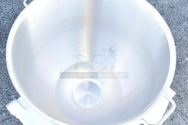 Alt text: Brand new Varimixer VBOWL-100 stainless steel 100-quart mixing bowl, commercial grade, features sturdy handles.