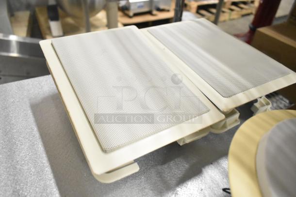 6 In Wall Loudspeaker, Control 126WT model, white finish, grid design, new condition, includes six units per bid.