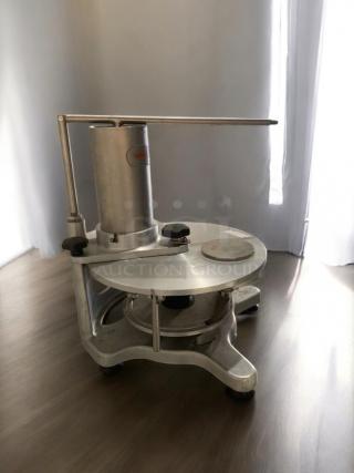 MAINCA MH-120 INT manual burger patty press in outstanding condition. Fully tested, working, stainless steel construction.
