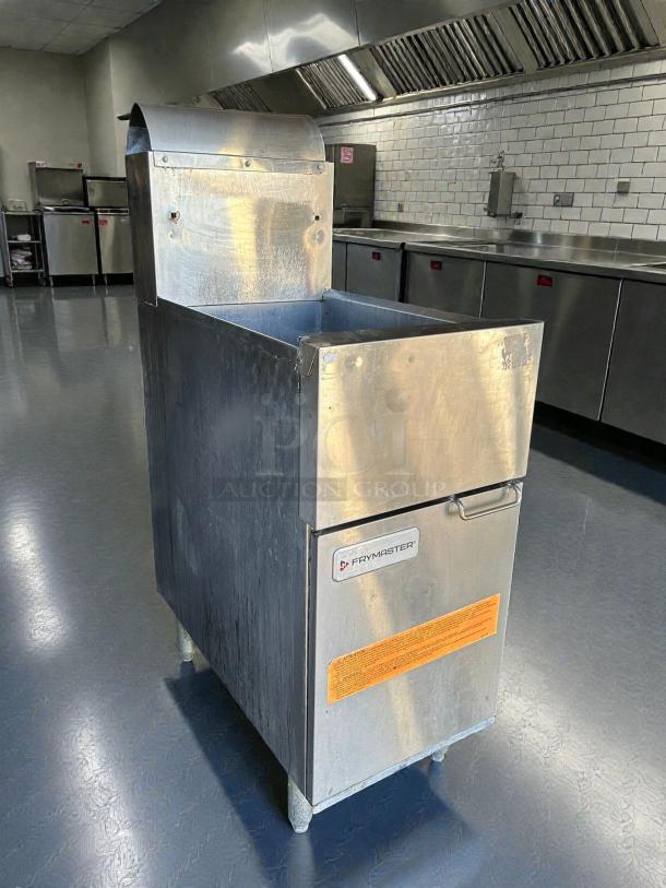 Frymaster ESG35T liquid propane floor fryer, 35 lb. capacity, stainless steel, great condition, tested and working.