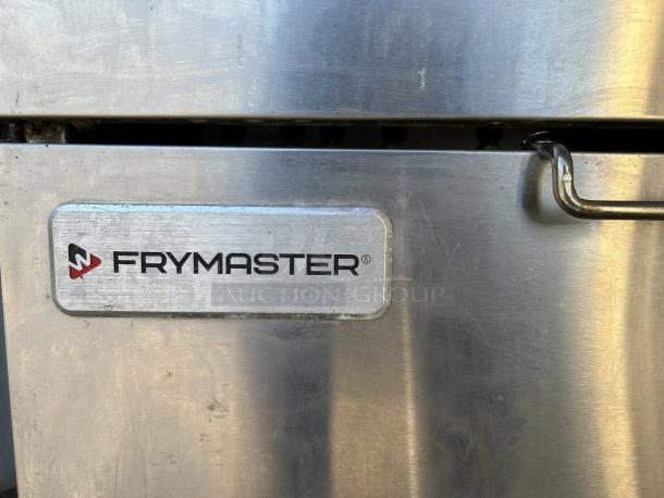 Frymaster ESG35T liquid propane fryer, 35 lb. capacity, great condition, high efficiency, visible brand label.