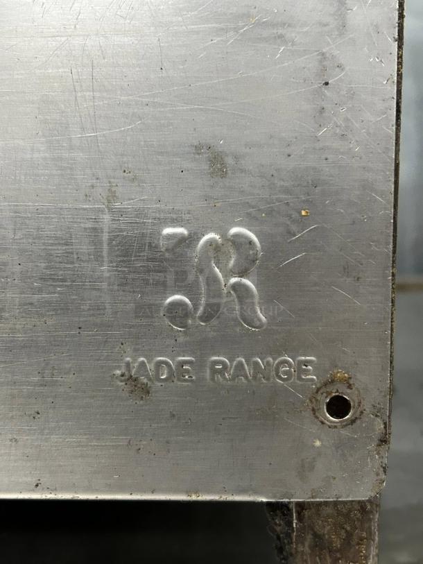 Jade Range 60” countertop thermostatic gas griddle, model JGT-2460, 1” thick plate, tested and working, visible brand marking.