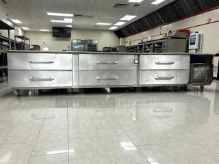 Randell 20105SC refrigerated equipment stand with multiple drawers, stainless steel, on casters, tested and working.