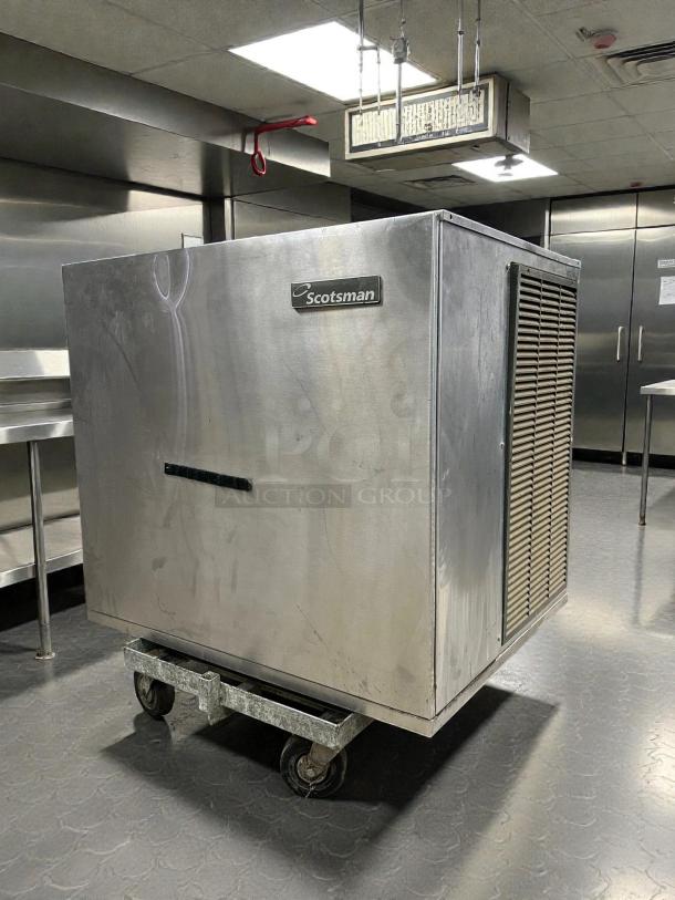 Scotsman NME125AS-2B ice machine head, excellent condition, 208/230v 1ph, stainless steel, tested and working, on dolly.