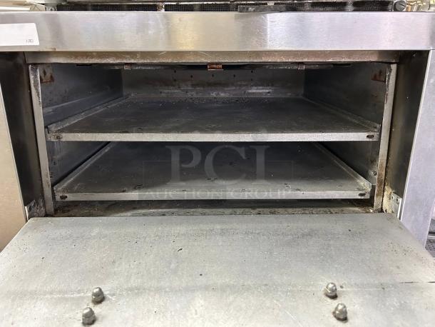 Bakers Pride P-44S electric countertop oven, excellent condition, dual shelves, stainless steel, 208V, 1 phase, tested working.