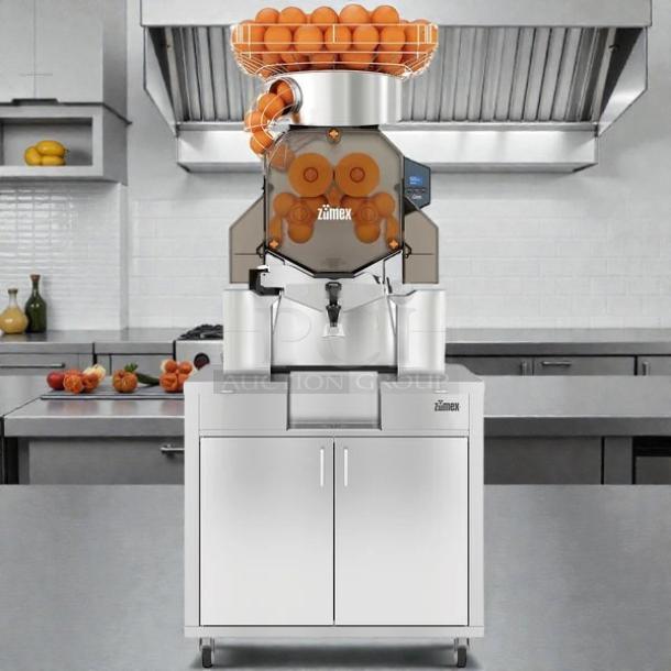 Citrocasa 8000 XB Advance Citrus Juicer in great condition, with visible components and contrasting backdrop.