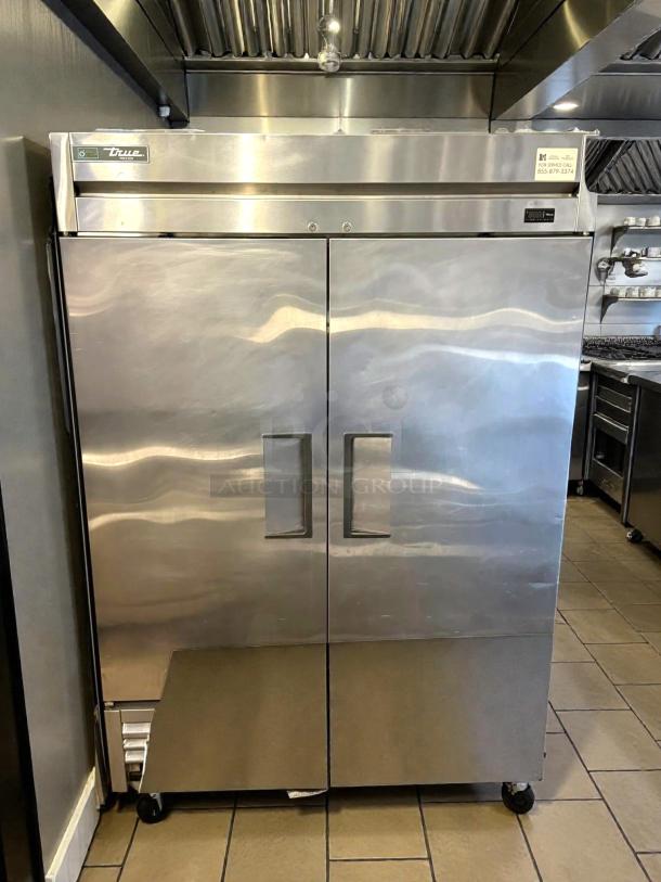 True T-49F-HC reach-in freezer, two solid doors, excellent condition, tested, working, 54 1/8", 115v.