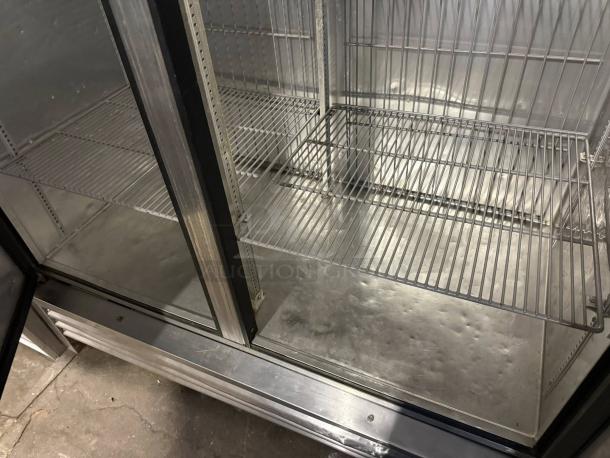 True T-49F-HC two-section reach-in freezer, excellent condition. Features two solid doors, 54 1/8" width, tested and working.