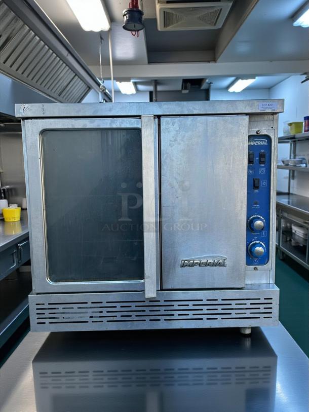 Imperial Range PCVG-1 Pro Series convection oven, stainless steel, two-door, natural gas, excellent condition, tested.