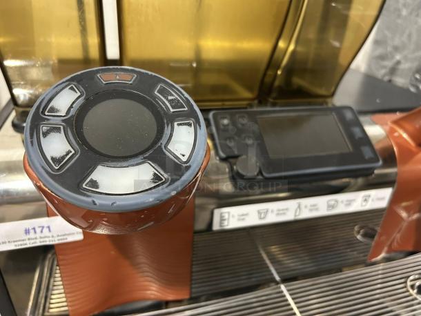 Thermoplan Mastrena II M2-CS espresso machine, 208v, tested, in working condition. Control panel and labels visible.