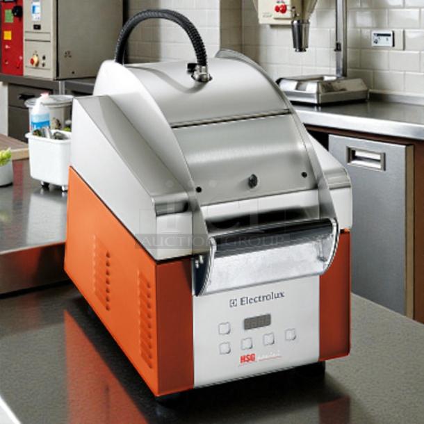 Electrolux Professional HSPPME Model 603743 infrared panini grill. Features stainless steel body, control panel, tested working.