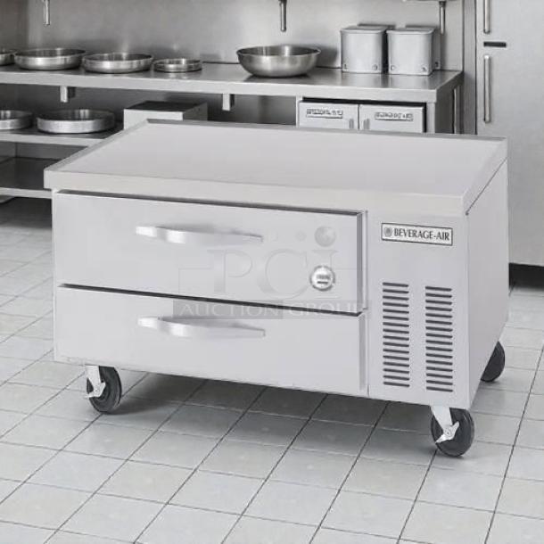 Beverage Air WTRCS36HC 36" two-drawer chef base refrigerator, stainless steel, tested and working, excellent condition.