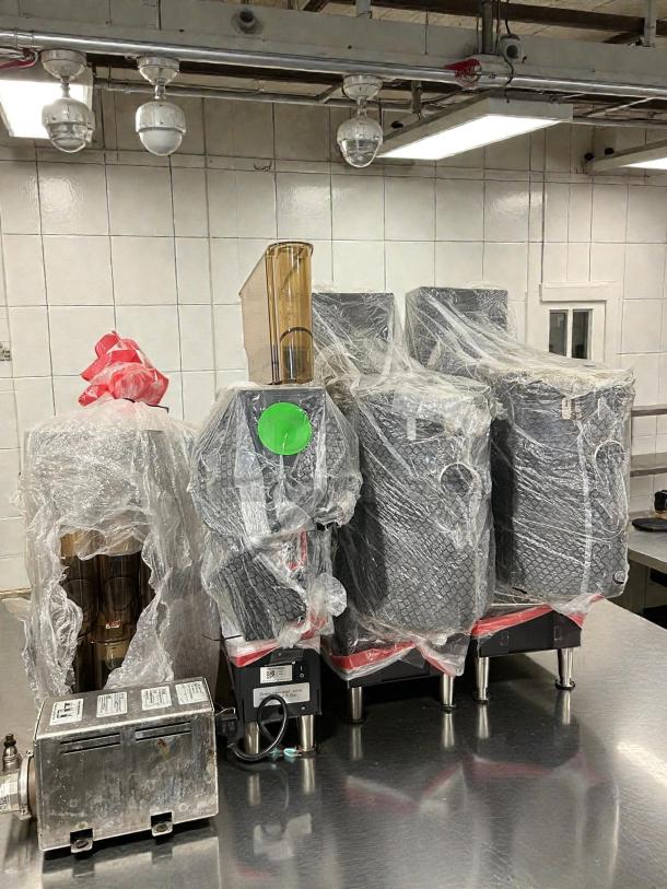 Rare Clover Vertica On-Demand Brewer 220v-240v, complete, tested, and working. Wrapped, on metal surface.