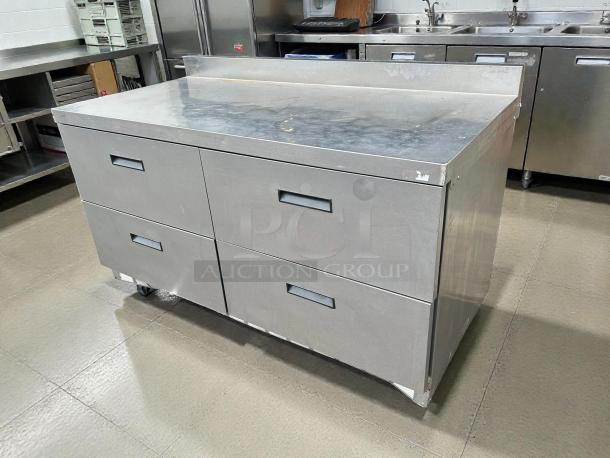 Delfield STD4464NP-18M sandwich/salad prep table, stainless steel, 64", refrigerated base, 115v, tested, good condition.