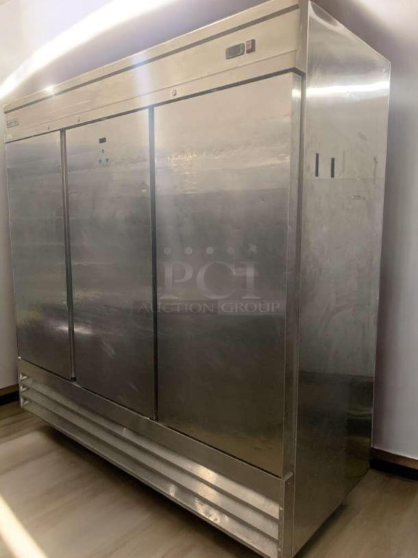 Kool-It KBM3F Triple Door Refrigerator, superb condition, stainless steel, commercial reach-in, fully tested and working.