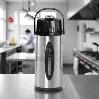 Newco KKSG 121282 airpot brewer in excellent condition, featuring a sleek glass design. Tested and working perfectly.