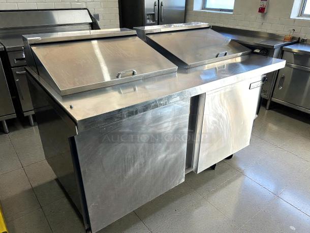 Continental Refrigerator DL60-16C sandwich unit, stainless steel, tested and working, two doors, excellent condition.