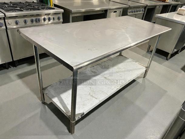 Advance Tabco TTS-306-X 72" stainless steel worktop table, good condition, tested and working, with lower shelf.