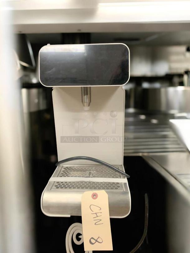 Countertop water dispenser, hot and cold unit in outstanding condition, fully tested and working, with "CHN 8" tag attached.