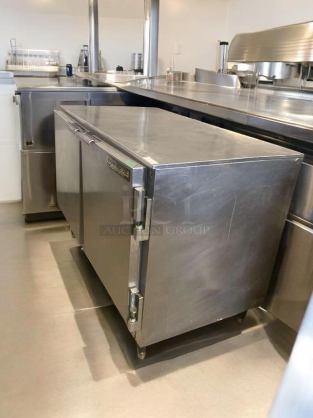 Beverage-Air UCR48 undercounter refrigerator in stainless steel, prime condition, fully tested and working, 115V, dual doors.