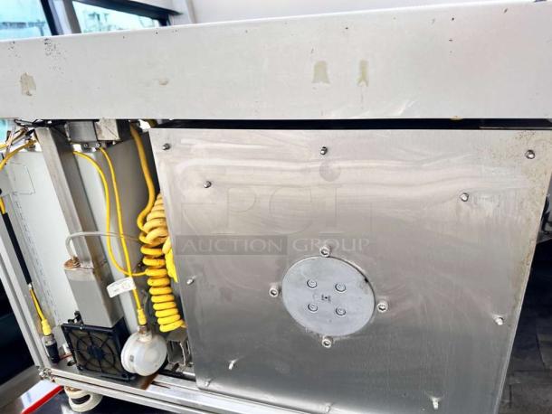 Apace UM1EGA ventless hood system in outstanding condition, 208V, showing internal components and wiring. Fully tested.