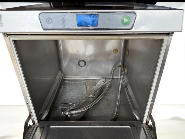 Hobart LXPH undercounter dishwasher, stainless interior, high-temp sanitizing, 208-240V, tested, excellent condition.