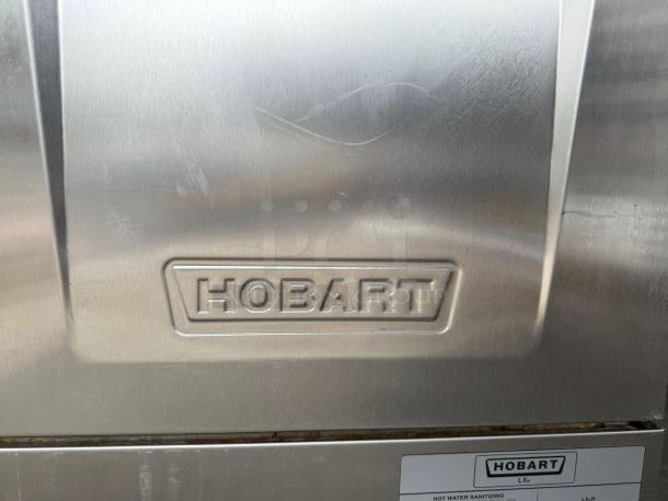 Hobart LXPH undercounter dishwasher, stainless steel, logo and model visible, in prime condition, high-temp sanitizing, 208-240V.