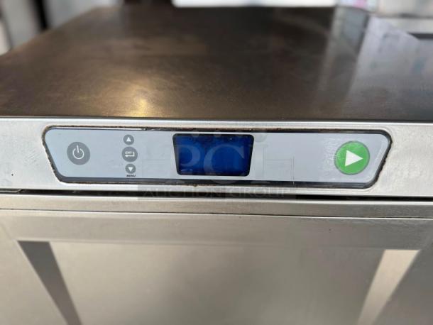 Hobart LXPH undercounter commercial dishwasher, high-temp sanitizing, 208–240V, prime condition, digital control panel.