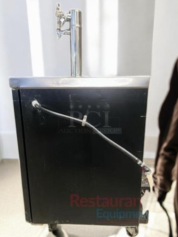 Micro Matic MDD-23 single tap beer dispenser in superior condition, 115V, fully tested and working, black finish.