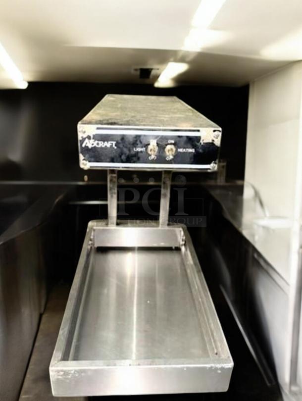 Adcraft heat lamp food warmer, countertop model, outstanding condition, 120V, fully tested and working, controls visible.