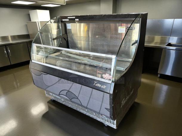 Turbo Air TOM-50LB-N 50" horizontal open air cooler, outstanding condition, two levels, fully tested, 115V.