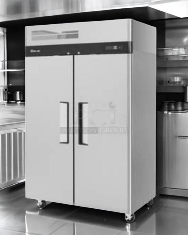 True R49-S commercial reach-in refrigerator by True Manufacturing, prime condition, 115V, fully tested, dual doors, O’Fallon, MO.