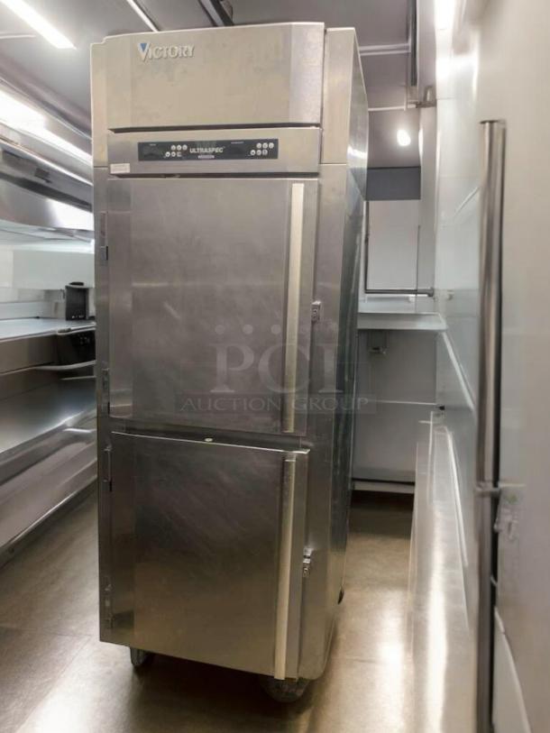Victory RFS-1D-S1-EWHD SPEC14 Single Door Commercial Reach-In Freezer, stainless steel, tested, 115V, excellent condition.