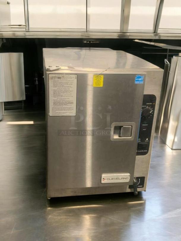 Cleveland 22CET6.1 electric countertop steamer, 3-phase, in prime condition with visible control panel and brand label.