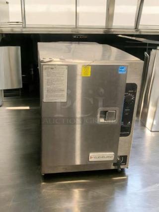 Cleveland 22CET6.1 electric countertop steamer, 3-phase, in prime condition with visible control panel and brand label.