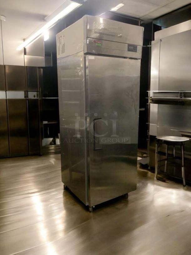 Turbo Air EF24-1-N-V single door commercial refrigerator, prime condition, stainless steel, 115V, fully tested, Long Beach, CA.