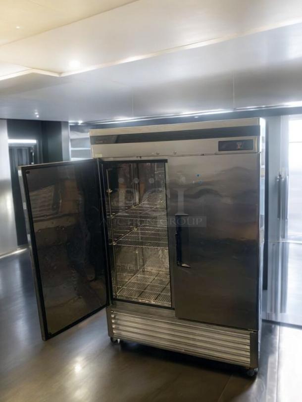 Turbo Air TSF-49SD commercial reach-in freezer, 2-door, prime condition, 115V, fully tested, stainless steel exterior.
