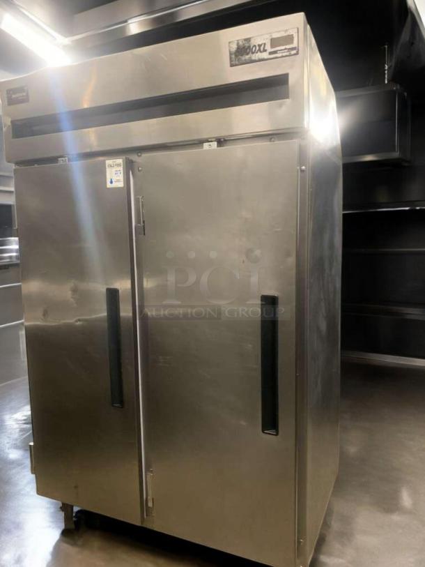 Delfield 615XL-S15 commercial reach-in refrigerator, stainless steel, dual doors, excellent condition, 115V, fully tested.