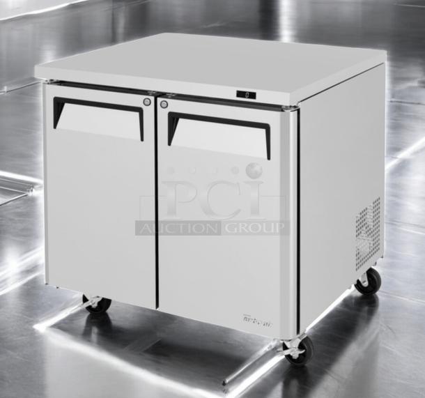 Turbo Air MUF-36-N undercounter freezer, prime condition, 115V, double doors, on wheels, fully tested and working.